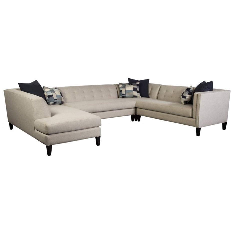 Jonathan Louis Strathmore Contemporary 4Piece UShaped Sectional with